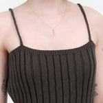 Washed Black Rib Cami by Wol Hide