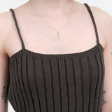 Washed Black Rib Cami by Wol Hide