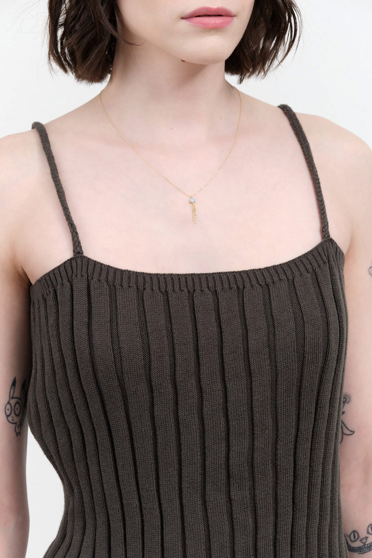 Washed Black Rib Cami by Wol Hide