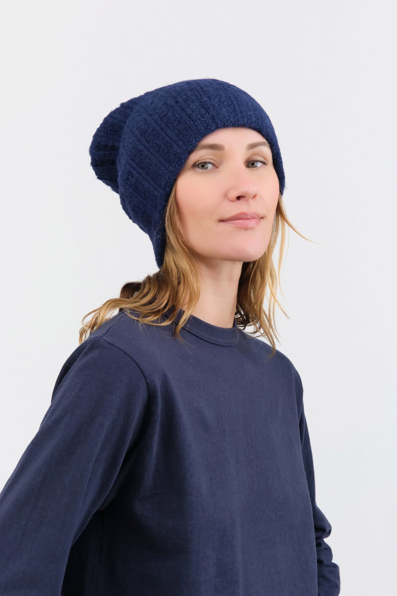 Wol Hide Accessories Hats Rib Hat in Marine Marine