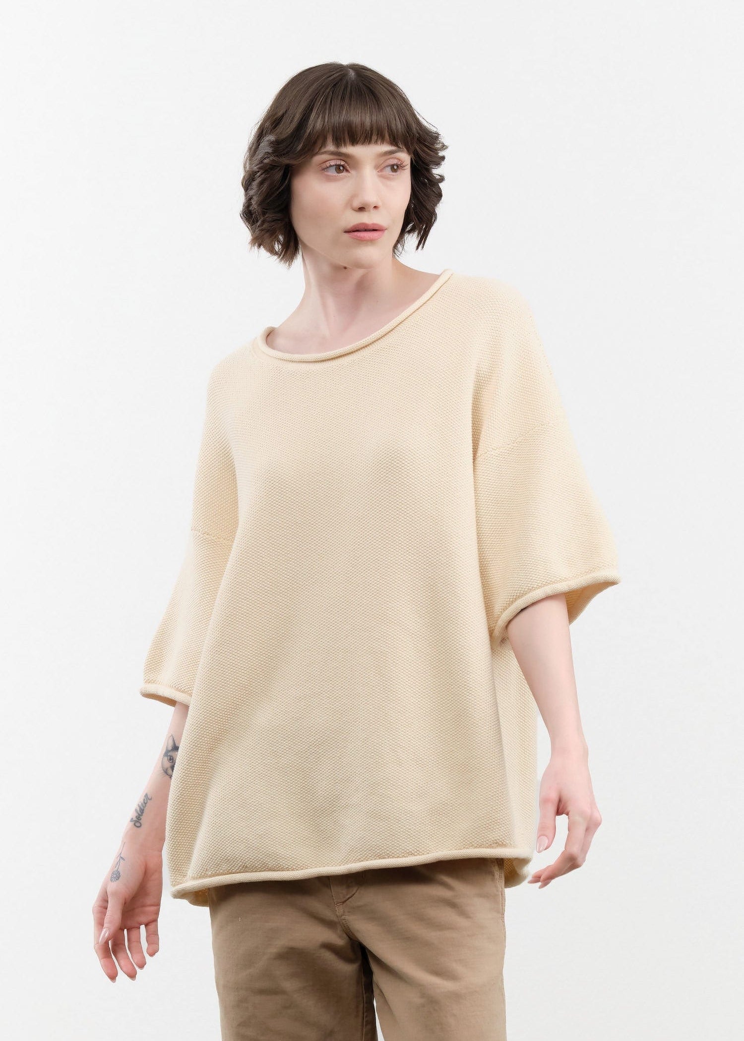 Wol Hide Apparel Womens Sweaters Seed Sweater Natural / S/M