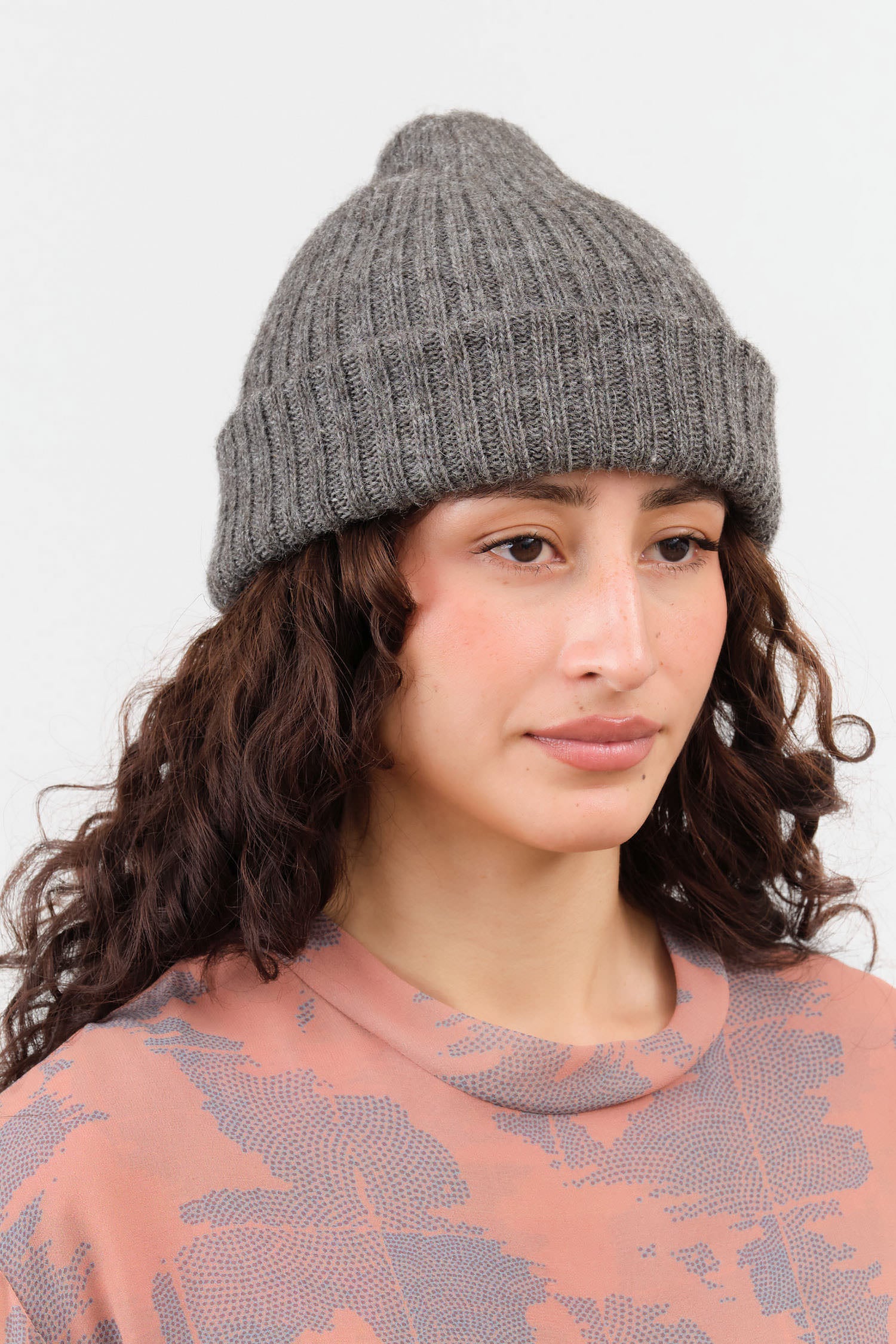 Charcoal Skinny Rib Hat by Wol Hide