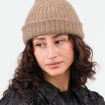 Wol Hide Skinny Rib Hat in Earth