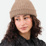 Wol Hide Skinny Rib Hat in Earth