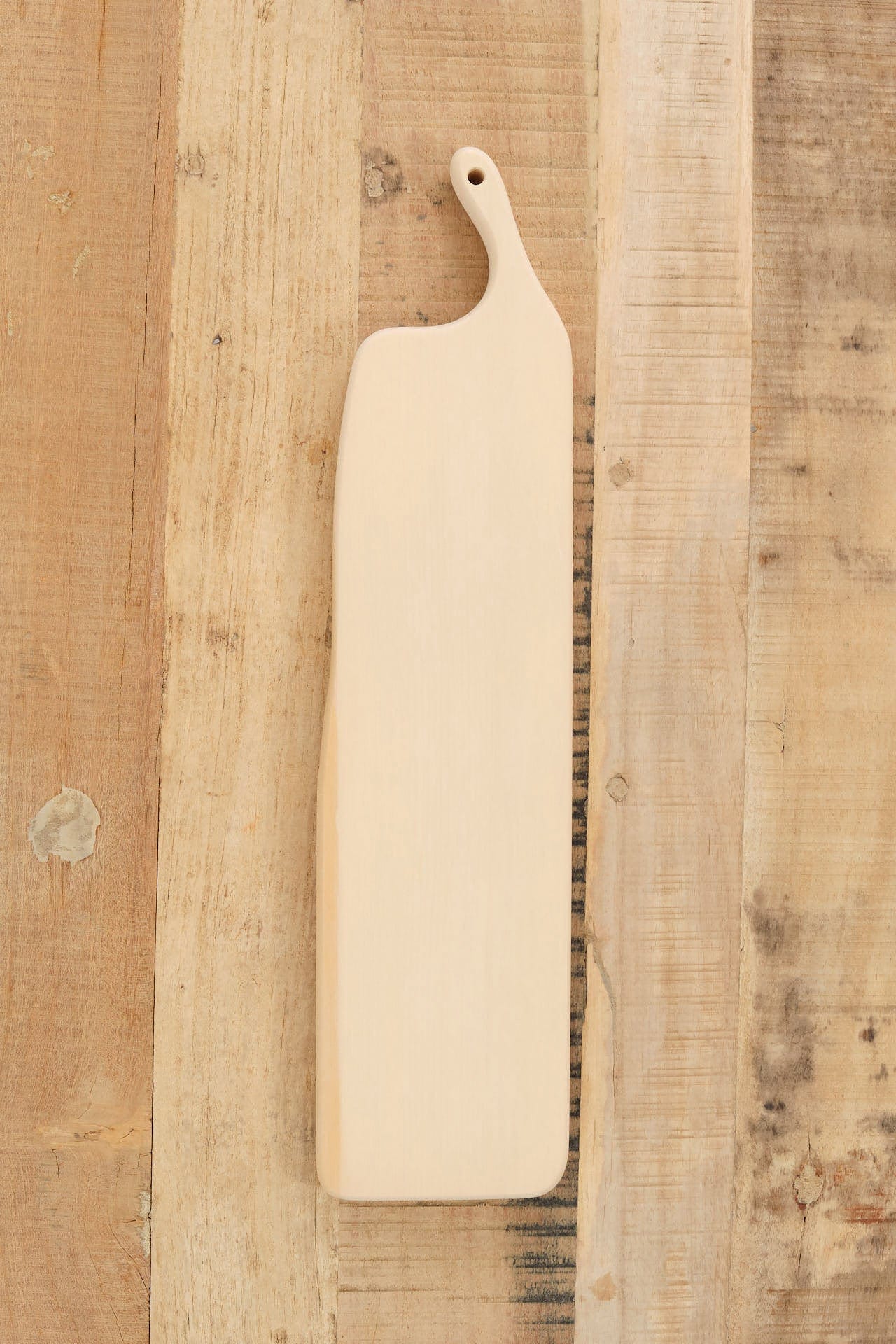 Woodpecker Home Kitchen Cutting Boards Long Ginkgo Chopping Board with Handle Gingko Wood / 19.5" L X 4.75" W X 1" D