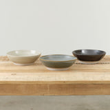 Serving Bowl in Ash Mist and Black by WRF Lab Ceramics 