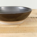 Ash White Mist Grey and Black Handmade Serving Bowl by WRF Labs Ceramics 