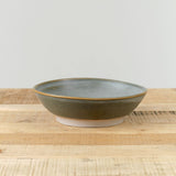 Handmade Serving Bowl in Ash White Mist Grey and Black by WRF Labs Ceramics 