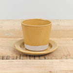 WRF Lab Ceramics Small Planter in Mustard Yellow Glaze