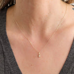 WWAKE Jewelry Necklaces Diamond Tempo Charm Necklace 14K Yellow Gold / 18" Chain