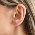 WWAKE Jewelry Earrings Duo Baguette Flatback Earring 14K Yellow Gold / Single