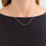 WWAKE Jewelry Necklaces Gold Tube Chain Necklace