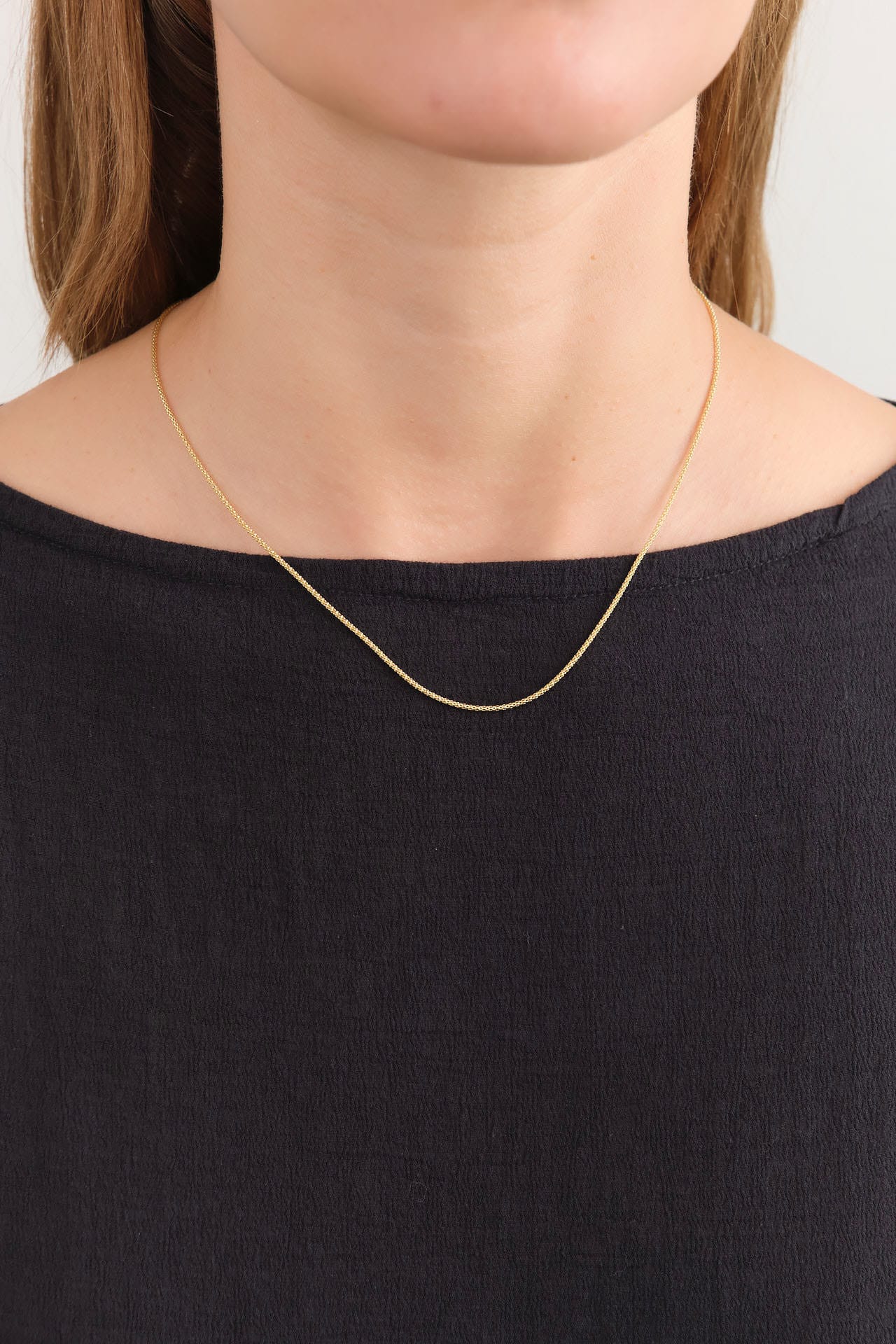 WWAKE Jewelry Necklaces Gold Tube Chain Necklace