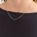 WWAKE Jewelry Necklaces Gold Tube Chain Necklace