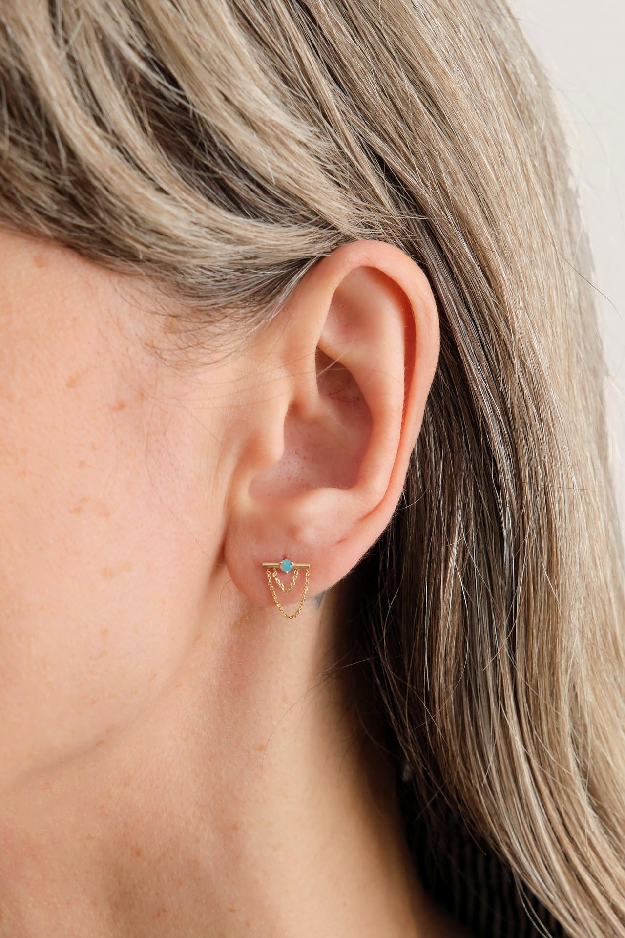 WWAKE Jewelry Earrings Opal Linn Earring 14K Yellow Gold / Single