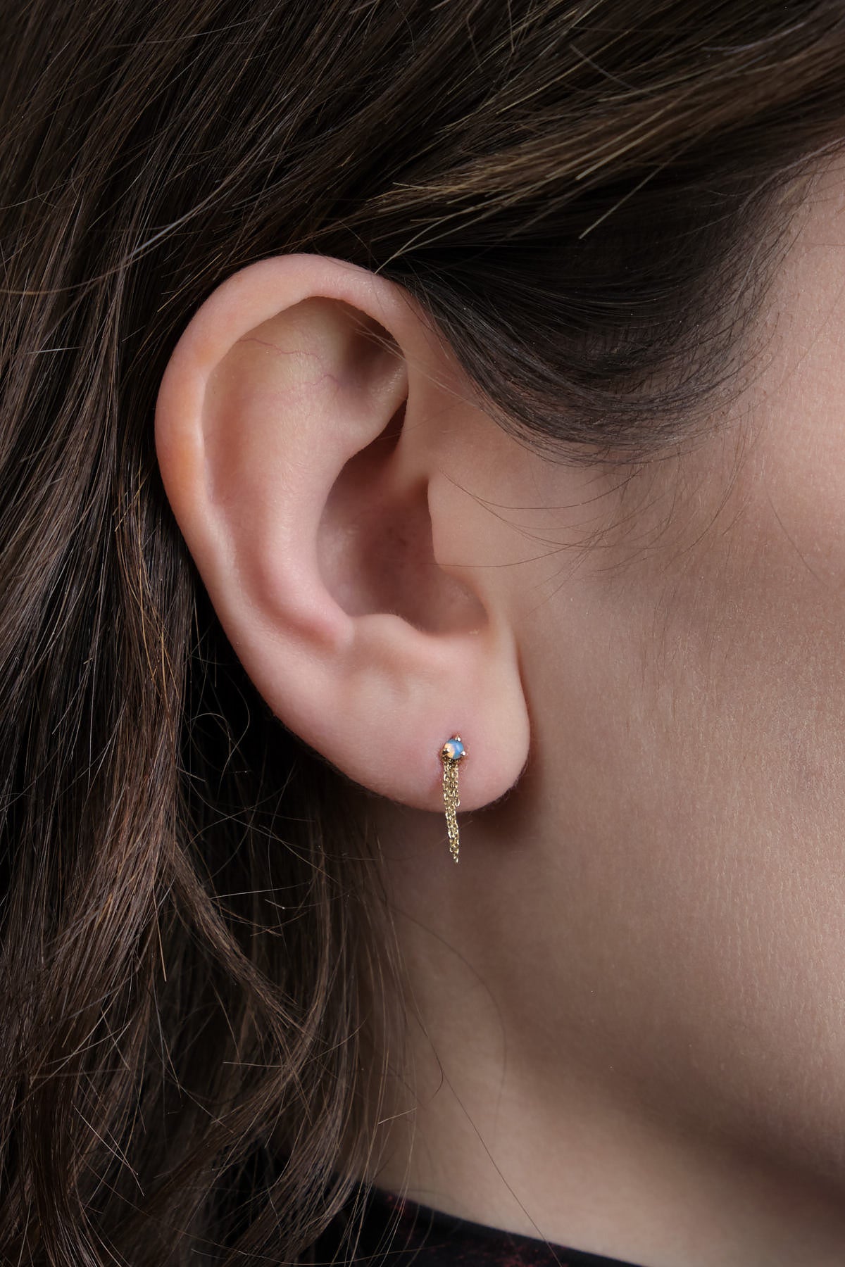 Opal Mist Flatback Earring wwake