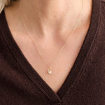 WWAKE Jewelry Necklaces Pearl Droplet Pendant Necklace 14K Yellow Gold / 18" Chain