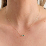 WWAKE Jewelry Necklaces Pillar Necklace 14K Yellow Gold / 16" Chain