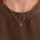 WWAKE Jewelry Necklaces Sapphire Drop Charm Sri Lankan Sapphire / Charm Only