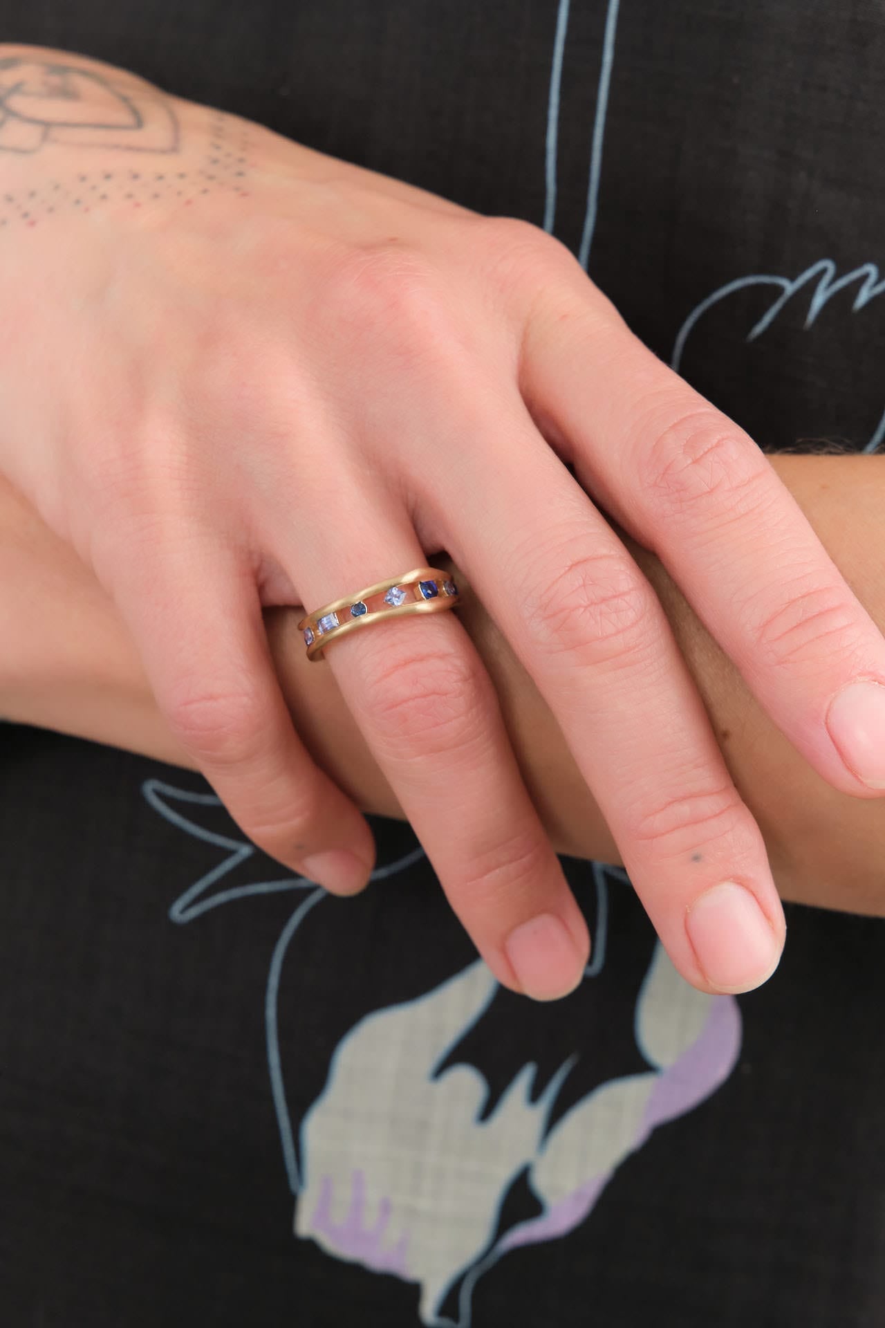 WWAKE Jewelry Rings Sapphire Float Ring Sapphire / 7