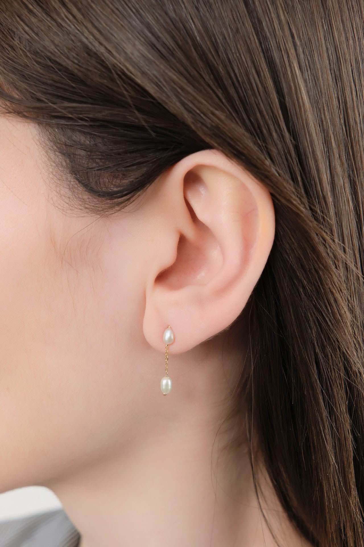 WWAKE Jewelry Earrings Short Pearl Shower Earring Pearl / Single