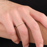 WWAKE Jewelry Rings Small Micropave Diamond Graduated Band White Diamond / 7