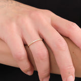 WWAKE Jewelry Rings Small Micropave Diamond Graduated Band White Diamond / 7