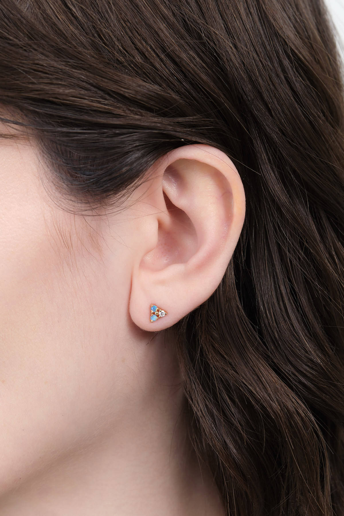 WWAKE Tri Opal and Diamond Earring
