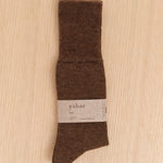 Yahae Accessories Socks and Tights Kan Baby Alpaca Fine Gauge Socks Brown / Small
