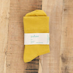 Yahae Accessories Socks and Tights Sui Organic Cotton Plain Socks Yellow / Small