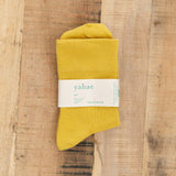 Yahae Accessories Socks and Tights Sui Organic Cotton Plain Socks Yellow / Small