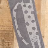 Yoshii Home Bath Towels Animal Hand Towel Cat Grey / 32" L X 14.25" W