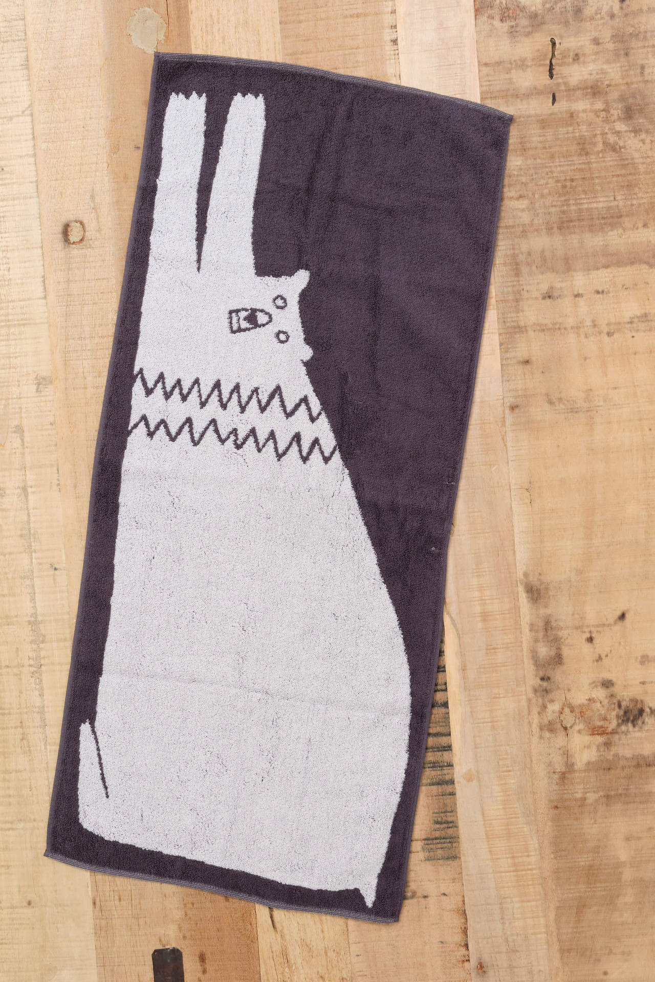 Yoshii Home Bath Towels Animal Hand Towel Bear Grey / 32" L X 14.25" W