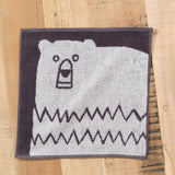 Yoshii Home Bath Towels Animal Washcloth Bear Grey / 10" L X 10.5" W
