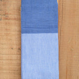 Yoshii Home Bath Towels Two-Tone Chambray Hand Towel Blue / 31.5" L X 13" W