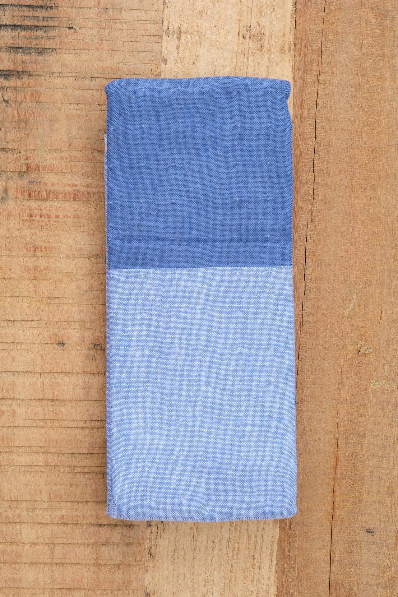 Yoshii Home Bath Towels Two-Tone Chambray Hand Towel Blue / 31.5" L X 13" W