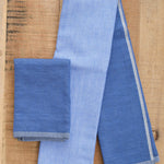 Yoshii Home Bath Towels Two-Tone Chambray Hand Towel