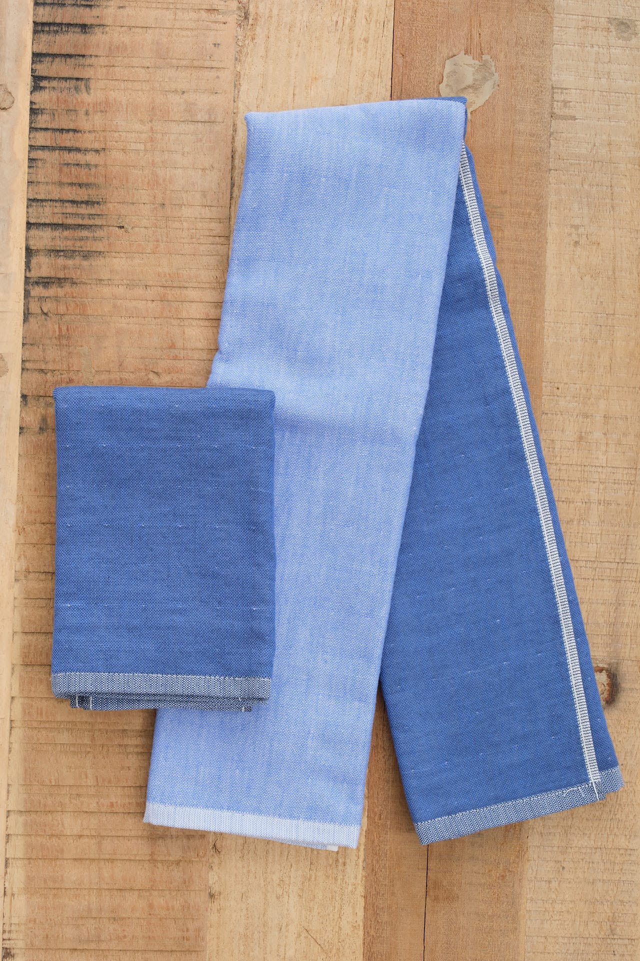Yoshii Home Bath Towels Two-Tone Chambray Hand Towel