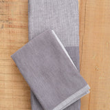 Yoshii Home Bath Towels Two-Tone Chambray Hand Towel