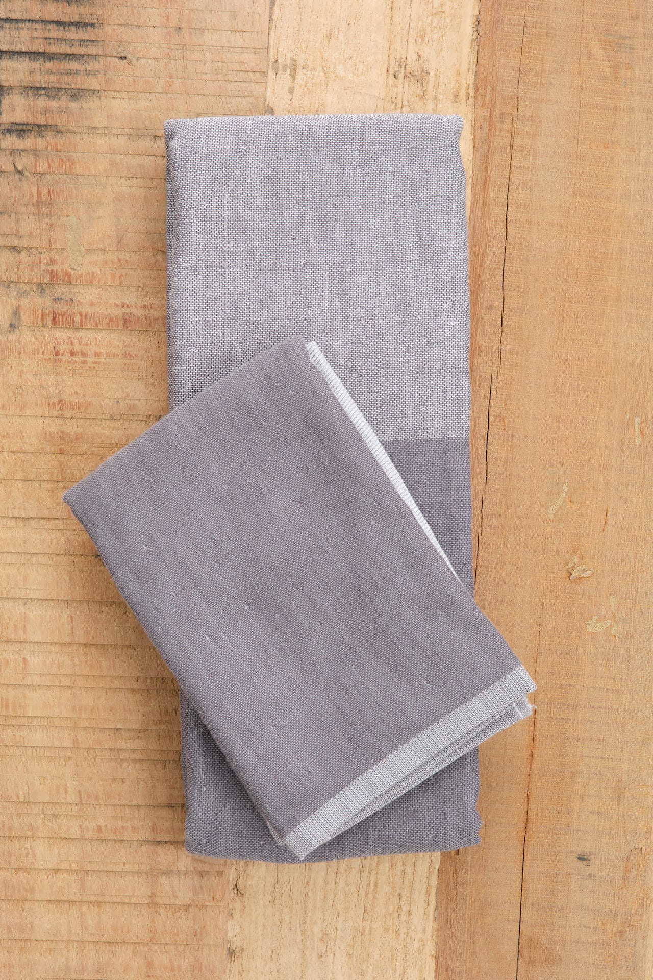 Yoshii Home Bath Towels Two-Tone Chambray Hand Towel