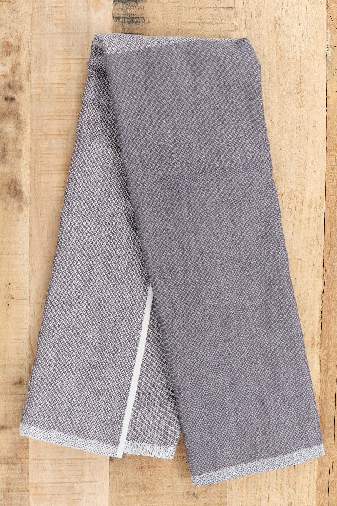 Yoshii Home Kitchen Towels Two-Tone Chambray Towel Black / 31.5" L X 13" W