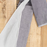 Yoshii Home Kitchen Towels Two-Tone Chambray Towel Black / 31.5" L X 13" W