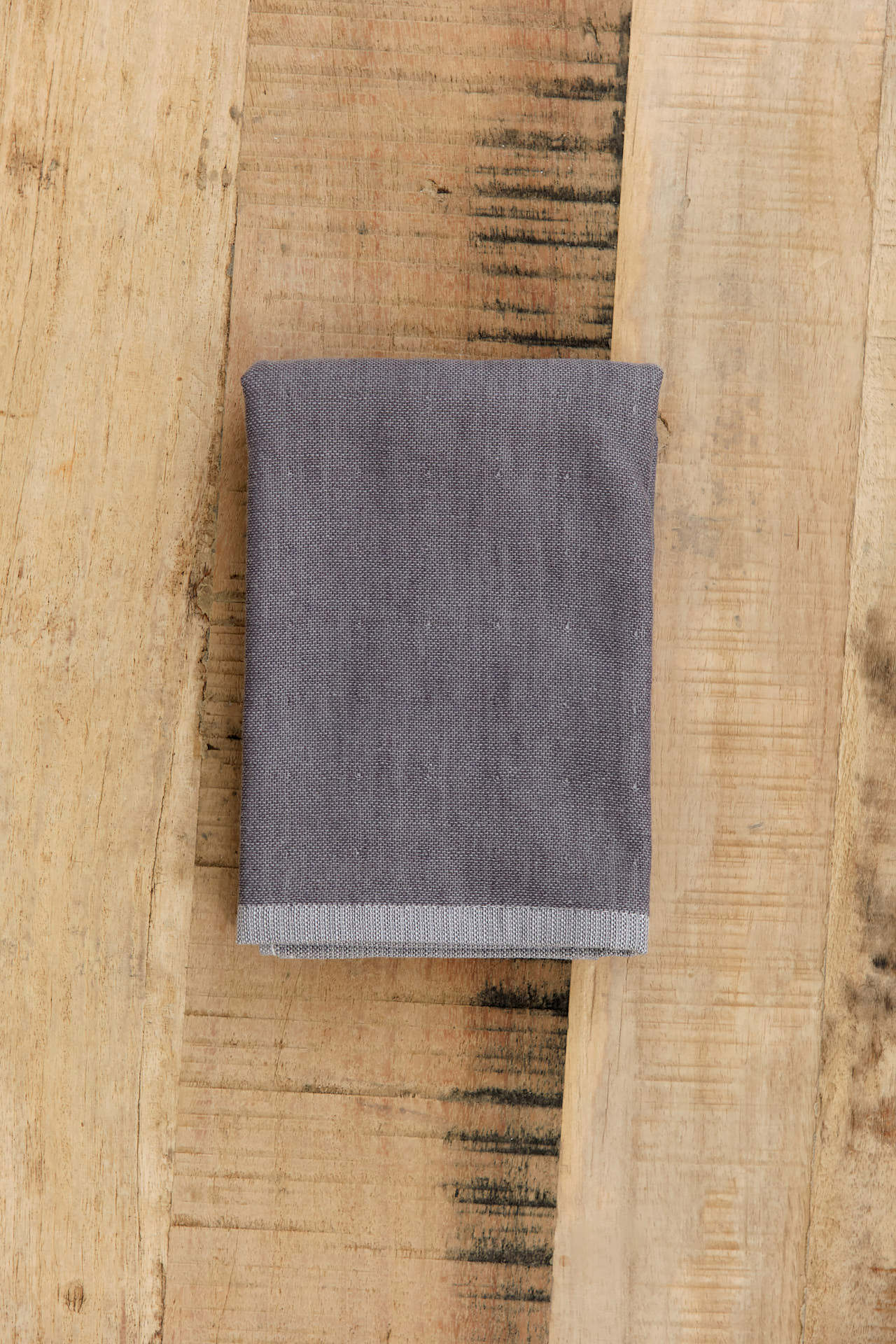 Yoshii Home Bath Towels Two-Tone Chambray Washcloth Black / 13" X 13"