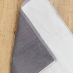 Yoshii Home Bath Towels Two-Tone Chambray Washcloth Black / 13" X 13"