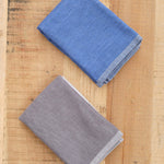 Yoshii Home Bath Towels Two-Tone Chambray Washcloth