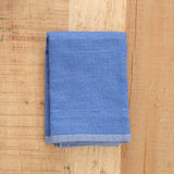 Yoshii Home Bath Towels Two-Tone Chambray Washcloth Blue / 13" X 13"