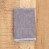 Yoshii Home Bath Towels Two-Tone Chambray Washcloth Black / 13" X 13"