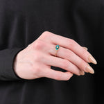 Young In The Mountains Jewelry Rings Anja Ring in Chrysocolla White Diamond / 8
