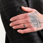 Young In The Mountains Jewelry Rings Anja Ring in Colorado Black Dinosaur Bone 14K Yellow Gold / 8