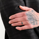 Young In The Mountains Jewelry Rings Anja Ring in Colorado Black Dinosaur Bone 14K Yellow Gold / 8